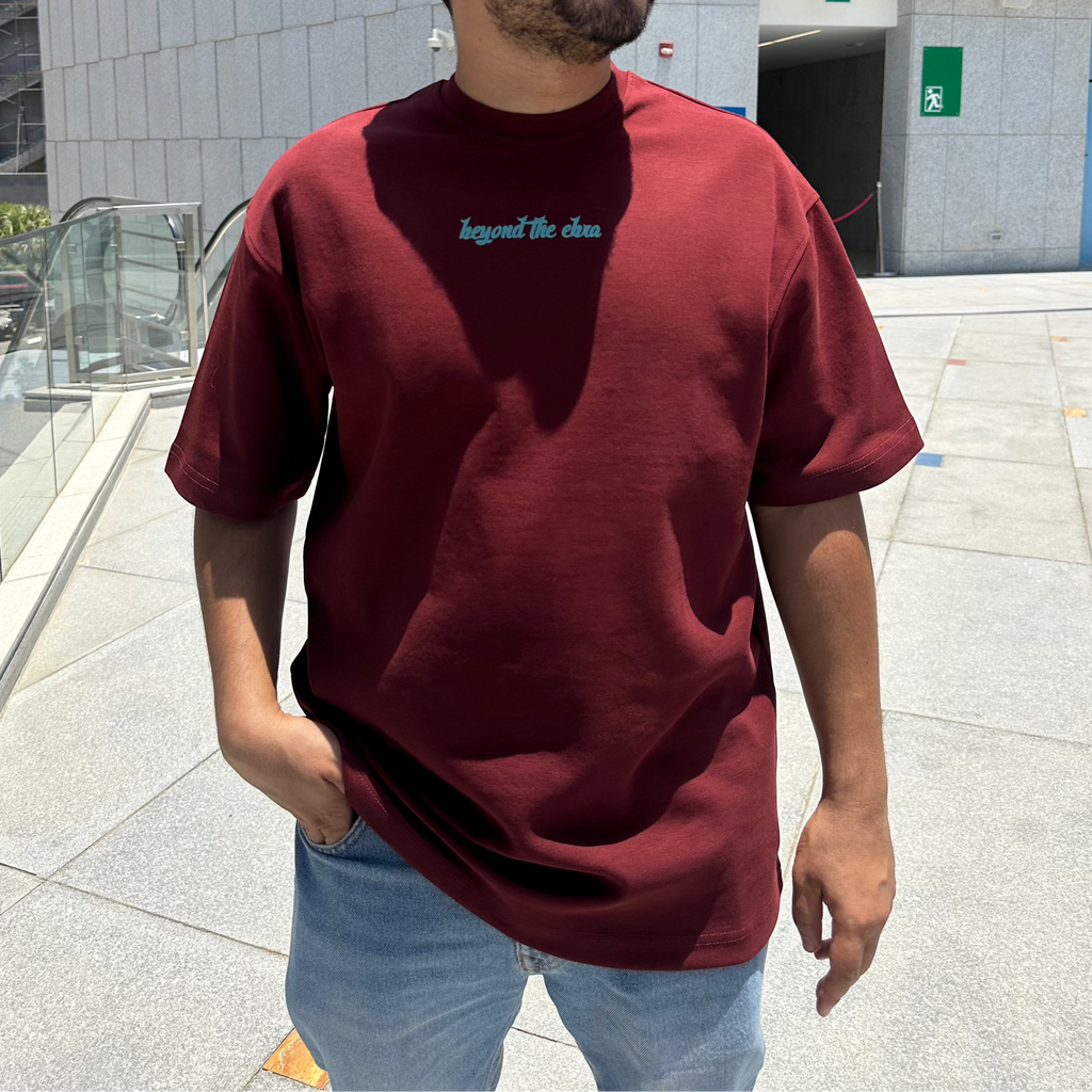 BURGUNDY BTE OVERSIZED T-SHIRT